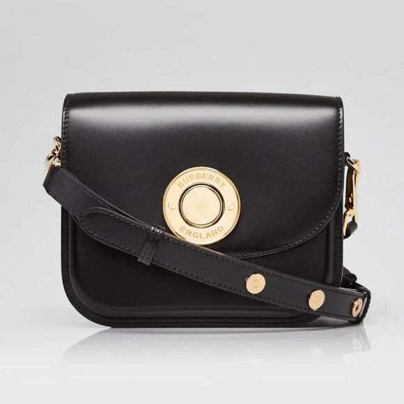 Burberry Black Calfskin Leather Small Elizabeth Crossbody Bag - Picture 1 of 10